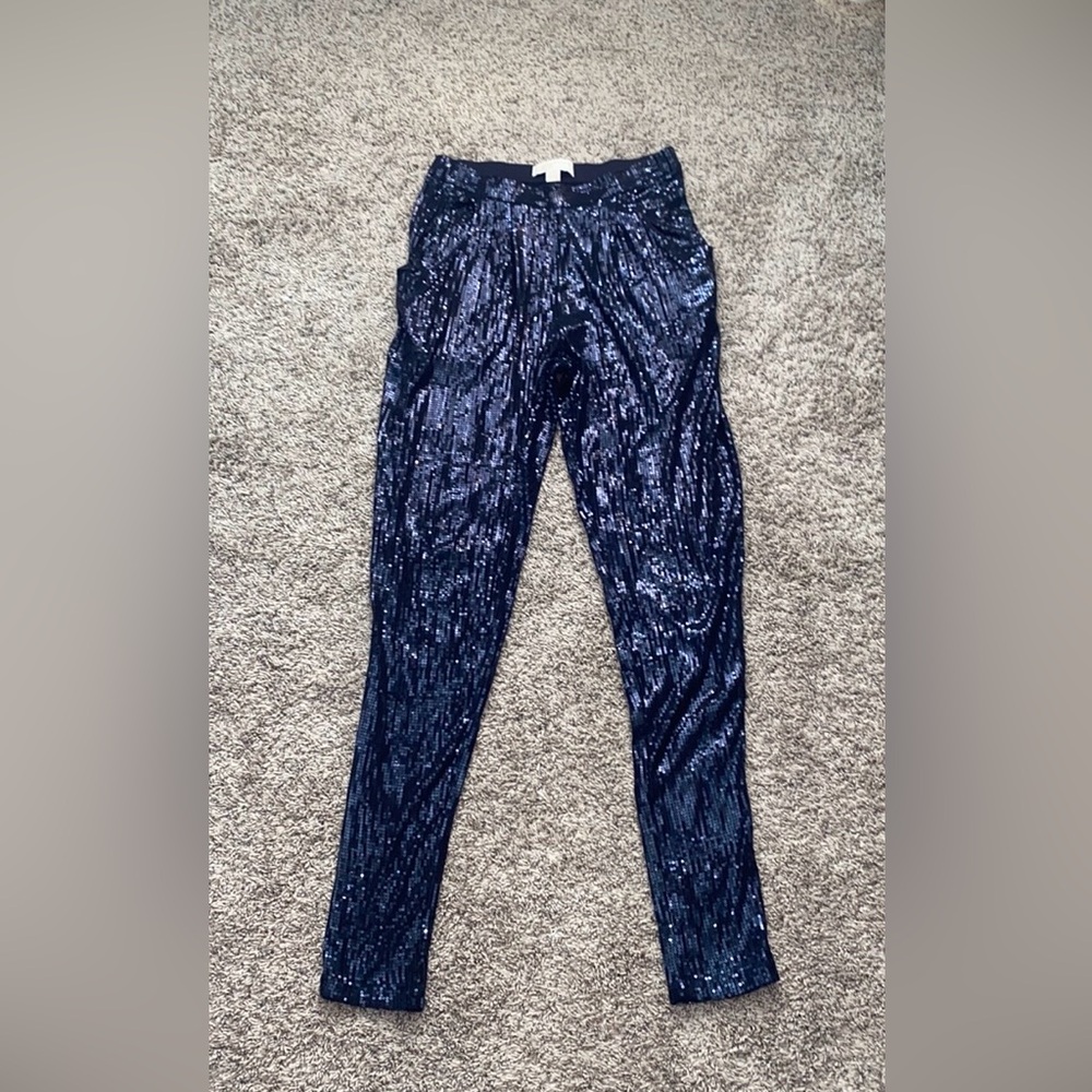 Michael Kors size small women’s sequin pants, full length like new unworn 27” W